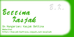 bettina kasjak business card